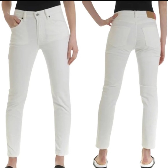 Acne Studios Denim - ACNE STUDIOS Bla Konst Slim Leg Jeans Ankle Skinny Mid-Rise White Size 33